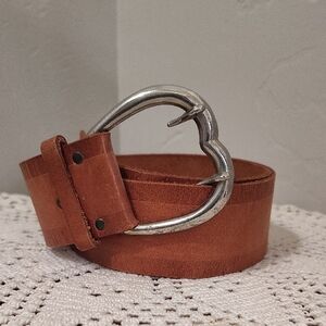 Junior House Leather Belt Brown 35.5" X 1.75" Vintage